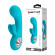Бирюзовый вибратор Chris с клиторальным отростком - 15,4 см. Бирюзовый вибратор Chris с клиторальным отростком - 15,4 см.