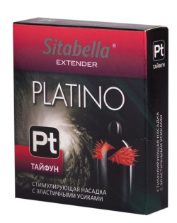 Стимулирующая насадка с шипиками по бокам Platino  Тайфун 