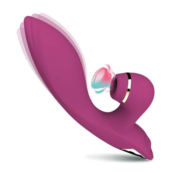 Сливовый вибратор-кролик с вакуумной стимуляцией 5’’ Silicone Suction Kiss - 20,3 см. Сливовый вибратор-кролик с вакуумной стимуляцией 5’’ Silicone Suction Kiss - 20,3 см.