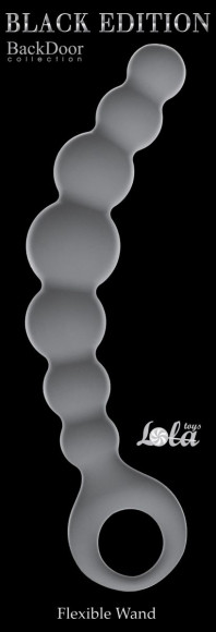 Серая упругая анальная цепочка Flexible Wand - 18 см. Серая упругая анальная цепочка Flexible Wand - 18 см.