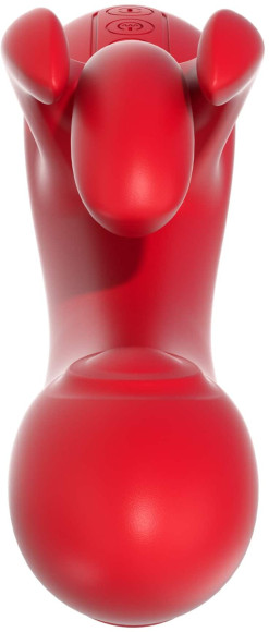 Красный вибратор-кролик Trio Bliss - 25 см. Красный вибратор-кролик Trio Bliss - 25 см.