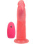 Розовый вибромассажёр на присоске с проводным пультом - 16,5 см. Розовый вибромассажёр на присоске с проводным пультом - 16,5 см.