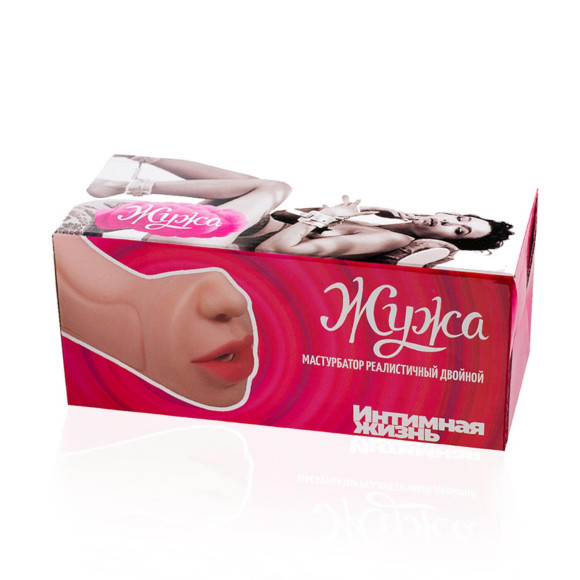 Телесный двусторонний мастурбатор «Жужа» - вагина и ротик Телесный двусторонний мастурбатор «Жужа» - вагина и ротик