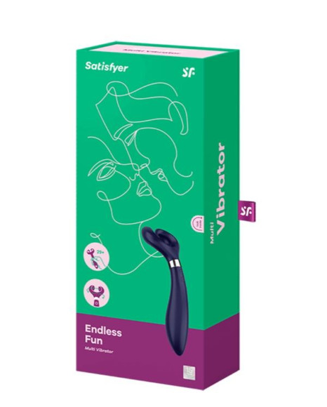 Синий вибромассажер для пар Satisfyer Endless Fun Синий вибромассажер для пар Satisfyer Endless Fun