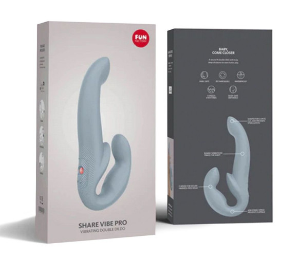 Серый безремневой страпон Share Vibe Pro Серый безремневой страпон Share Vibe Pro