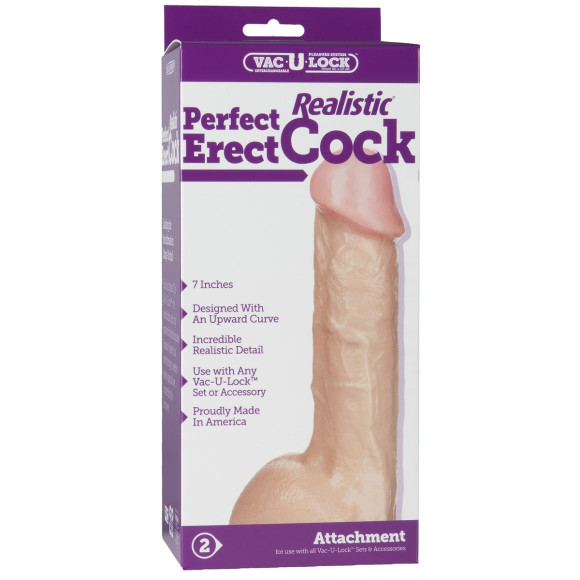 Реалистичная насадка 7 Realistic Perfect Erect Cock - 18,5 см. Реалистичная насадка 7 Realistic Perfect Erect Cock - 18,5 см.