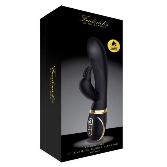 Черный вибратор-кролик с эффектом нагрева Warming Rabbit Vibrator Черный вибратор-кролик с эффектом нагрева Warming Rabbit Vibrator