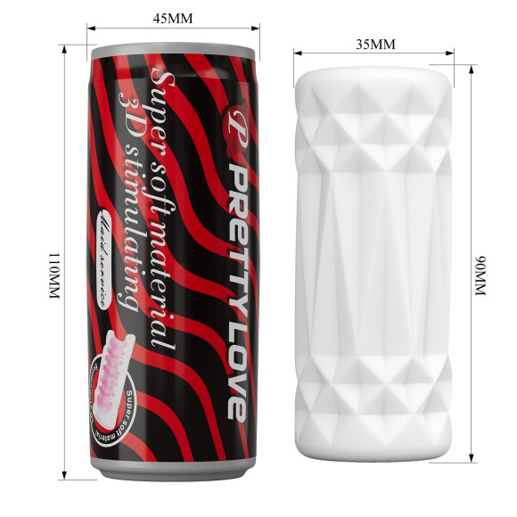 Белый компактный мастурбатор Maid Service в упаковке-банке Белый компактный мастурбатор Maid Service в упаковке-банке