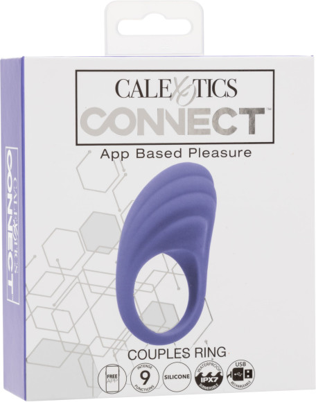 Фиолетовое эрекционное виброкольцо Couples Ring с управлением через приложение Фиолетовое эрекционное виброкольцо Couples Ring с управлением через приложение