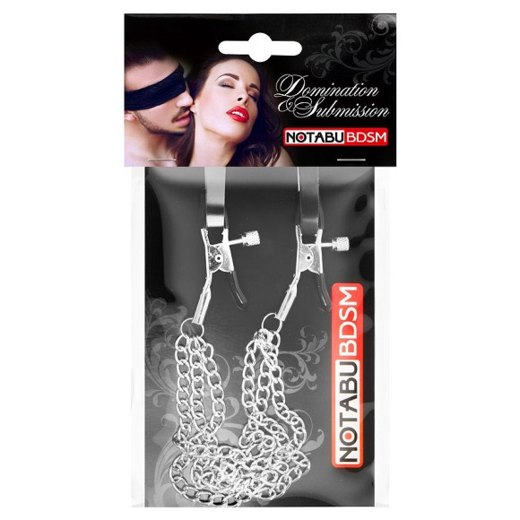 Оригинальные зажимы на соски с тройной цепочкой Оригинальные зажимы на соски с тройной цепочкой