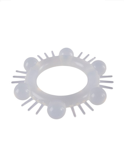 Эластичное эрекционное кольцо с шипиками и шариками Эластичное эрекционное кольцо с шипиками и шариками