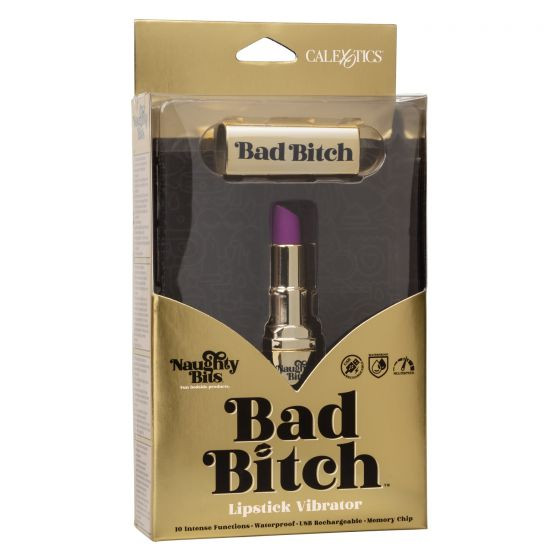 Мини-вибратор в виде тюбика помады Naughty Bits Bad Bitch Lipstick Vibrator Мини-вибратор в виде тюбика помады Naughty Bits Bad Bitch Lipstick Vibrator