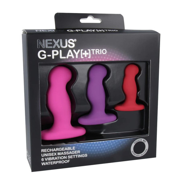 Набор из 3 цветных вибровтулок Nexus G-Play+ Trio Набор из 3 цветных вибровтулок Nexus G-Play+ Trio