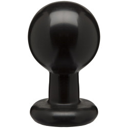 Круглая черная анальная пробка Classic Round Butt Plugs Large - 12,1 см.
