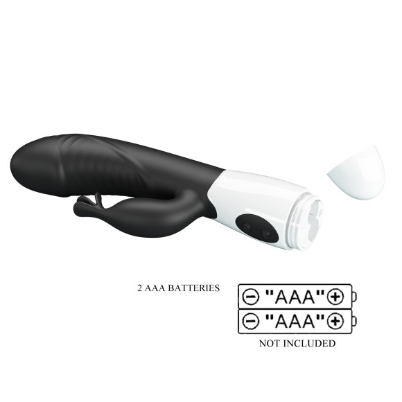 Черный вибратор-кролик Rasmussen - 19,8 см. Черный вибратор-кролик Rasmussen - 19,8 см.