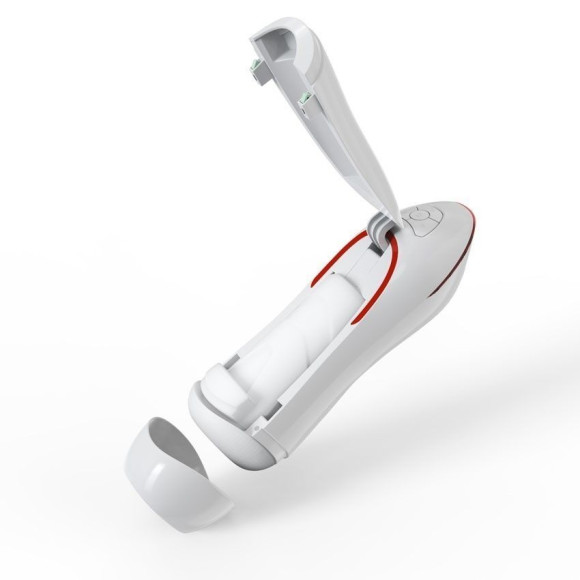 Белый вибромастурбатор со сжатием и голосовым сопровождением Белый вибромастурбатор со сжатием и голосовым сопровождением