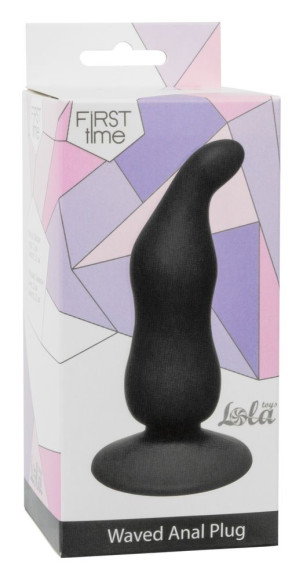 Чёрная анальная пробка Waved Anal Plug Black - 11 см. Чёрная анальная пробка Waved Anal Plug Black - 11 см.