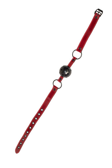 Черно-красный кляп-шарик Love Bite Черно-красный кляп-шарик Love Bite