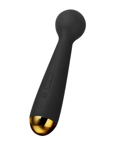 Черный интерактивный нагревающийся вибромассажер Emma Neo Черный интерактивный нагревающийся вибромассажер Emma Neo