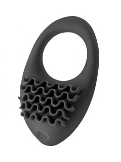 Черное перезаряжаемое эрекционное виброкольцо Stellar Черное перезаряжаемое эрекционное виброкольцо Stellar