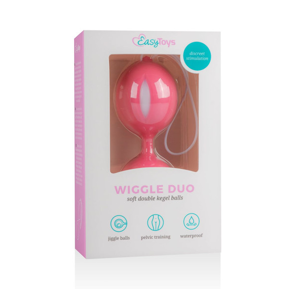 Розовые вагинальные шарики Wiggle Duo Розовые вагинальные шарики Wiggle Duo