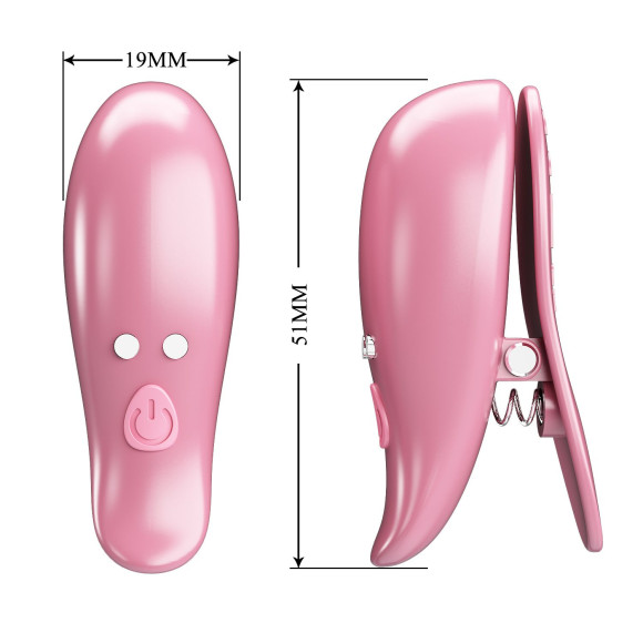 Розовые вибромассажеры для сосков с пультом ДУ Cayley Розовые вибромассажеры для сосков с пультом ДУ Cayley
