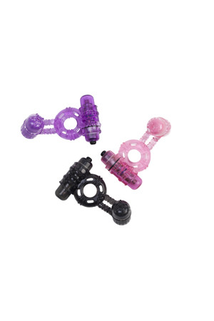 Пепельное стимулирующее кольцо с вибрацией Duovibrus II