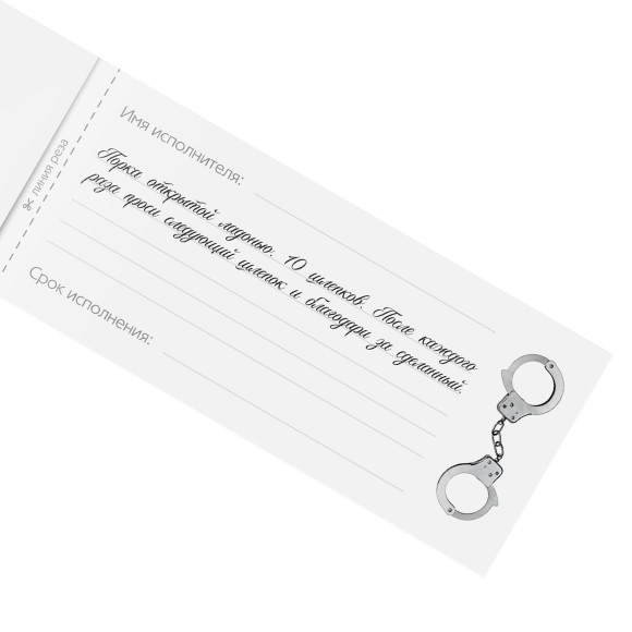 Эротическая игра-купоны «Чековая книжка. Накажи меня» Эротическая игра-купоны «Чековая книжка. Накажи меня»