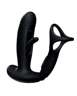 Черный инновационный масcажер простаты Pulse с функцией осцилляции Черный инновационный масcажер простаты Pulse с функцией осцилляции