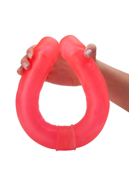 Розовый двусторонний гелевый фаллоимитатор - 44 см. Розовый двусторонний гелевый фаллоимитатор - 44 см.