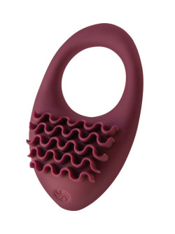 Бордовое перезаряжаемое эрекционное виброкольцо Stellar Бордовое перезаряжаемое эрекционное виброкольцо Stellar