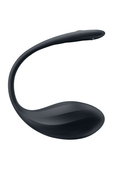 Черное виброяйцо Ribbed Petal с пультом ДУ Черное виброяйцо Ribbed Petal с пультом ДУ