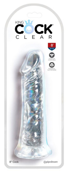 Прозрачный фаллоимитатор 8 Inch Dildo - 21,8 см. Прозрачный фаллоимитатор 8 Inch Dildo - 21,8 см.