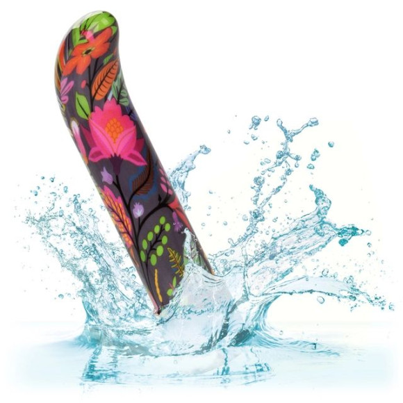 Черный мини-вибратор с цветочным принтом Lil Fucker Mini G-Spot Vibrator - 12,75 см. Черный мини-вибратор с цветочным принтом Lil Fucker Mini G-Spot Vibrator - 12,75 см.