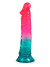 Яркий двухцветный фаллоимитатор с присоской