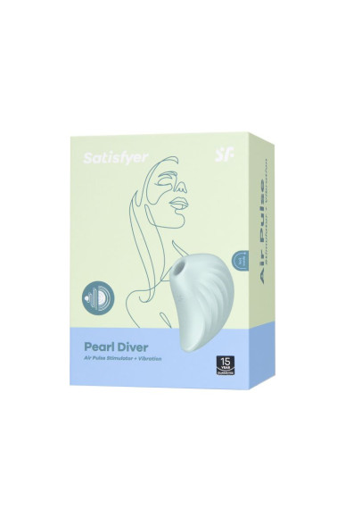 Салатовый вакуум-волновой стимулятор клитора Satisfyer Pearl Diver Салатовый вакуум-волновой стимулятор клитора Satisfyer Pearl Diver