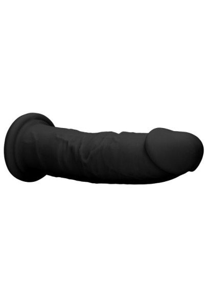 Черный фаллоимитатор Silicone Dildo Without Balls - 22,8 см. Черный фаллоимитатор Silicone Dildo Without Balls - 22,8 см.
