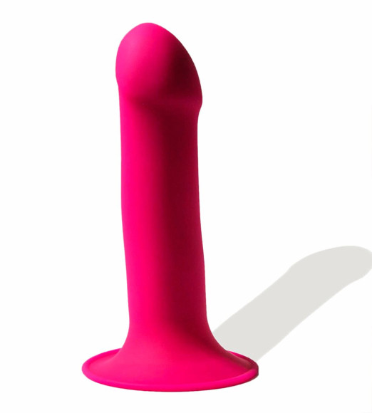Ярко-розовый фаллоимитатор двойной плотности Hitsens 2 - 16,7 см. Ярко-розовый фаллоимитатор двойной плотности Hitsens 2 - 16,7 см.