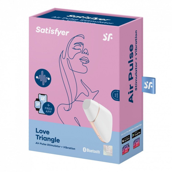 Белый вакуум-волновой вибростимулятор Satisfyer Love Triangle Белый вакуум-волновой вибростимулятор Satisfyer Love Triangle