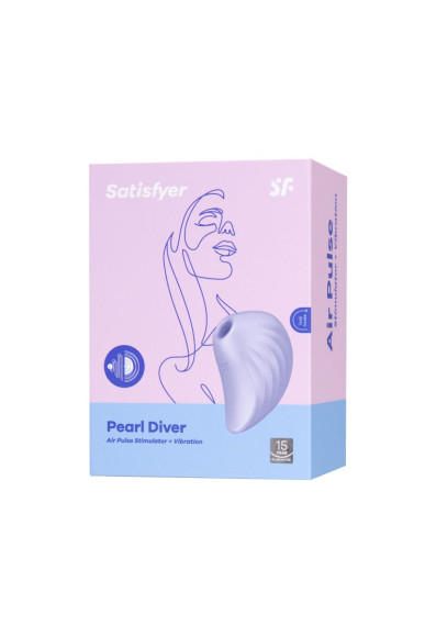 Сиреневый вакуум-волновой стимулятор клитора Satisfyer Pearl Diver Сиреневый вакуум-волновой стимулятор клитора Satisfyer Pearl Diver