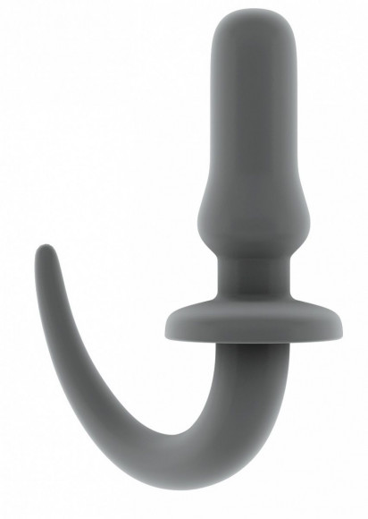 Серая анальная пробка SONO №12 с ручкой