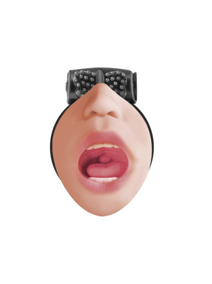 Мастурбатор-ротик с виброкольцом Satisfaction Beloved Мастурбатор-ротик с виброкольцом Satisfaction Beloved