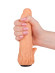 Телесная гелевая насадка-фаллос с клиторальными лепестками - 18,5 см. Телесная гелевая насадка-фаллос с клиторальными лепестками - 18,5 см.