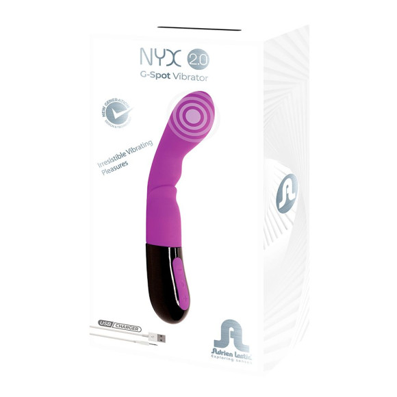 Фиолетовый вибратор Adrien Lastic Nyx 2.0 - 20,7 см. Фиолетовый вибратор Adrien Lastic Nyx 2.0 - 20,7 см.