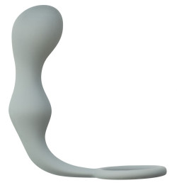 Серое эрекционное кольцо с анальной пробкой Double Pleasure Anal Plug Серое эрекционное кольцо с анальной пробкой Double Pleasure Anal Plug