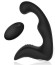 Черный силиконовый массажер простаты с пультом ДУ Черный силиконовый массажер простаты с пультом ДУ