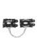 Черные кожаные наручники-браслеты из двух ремешков Черные кожаные наручники-браслеты из двух ремешков