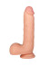 Реалистичный фаллоимитатор телесного цвета с мошонкой на присоске Реалистичный фаллоимитатор телесного цвета с мошонкой на присоске