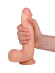 Реалистичный фаллоимитатор телесного цвета с мошонкой на присоске Реалистичный фаллоимитатор телесного цвета с мошонкой на присоске