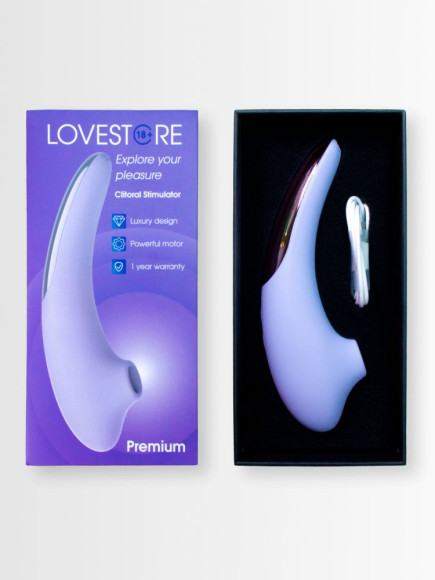 Сиреневый вакуумный стимулятор клитора Premium